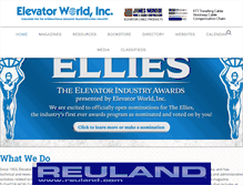 Tablet Screenshot of elevatorworld.com